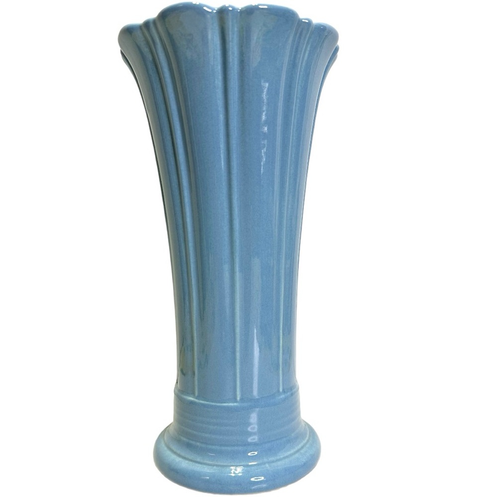 Fiesta Homer Laughlin Fiestaware 9 5/8" Retired Periwinkle Blue Fluted Vase
